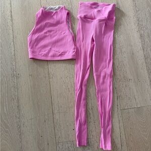 Year of Ours pink workout set